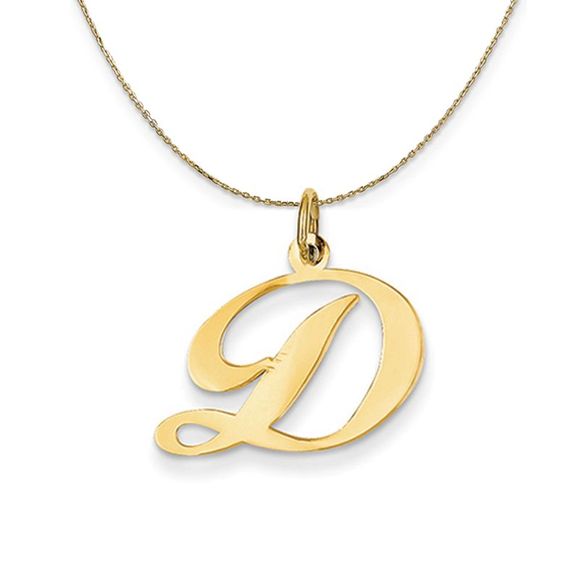 Black Bow Jewelry Co. | Jewelry | 4k Yellow Gold Ella Med Fancy Script ...